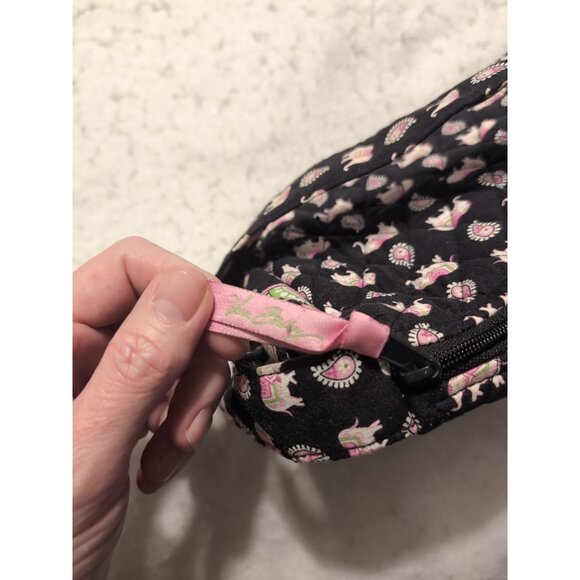 Vera Bradley Pink Elephant small Handbag Top Zip - Picture 4 of 10
